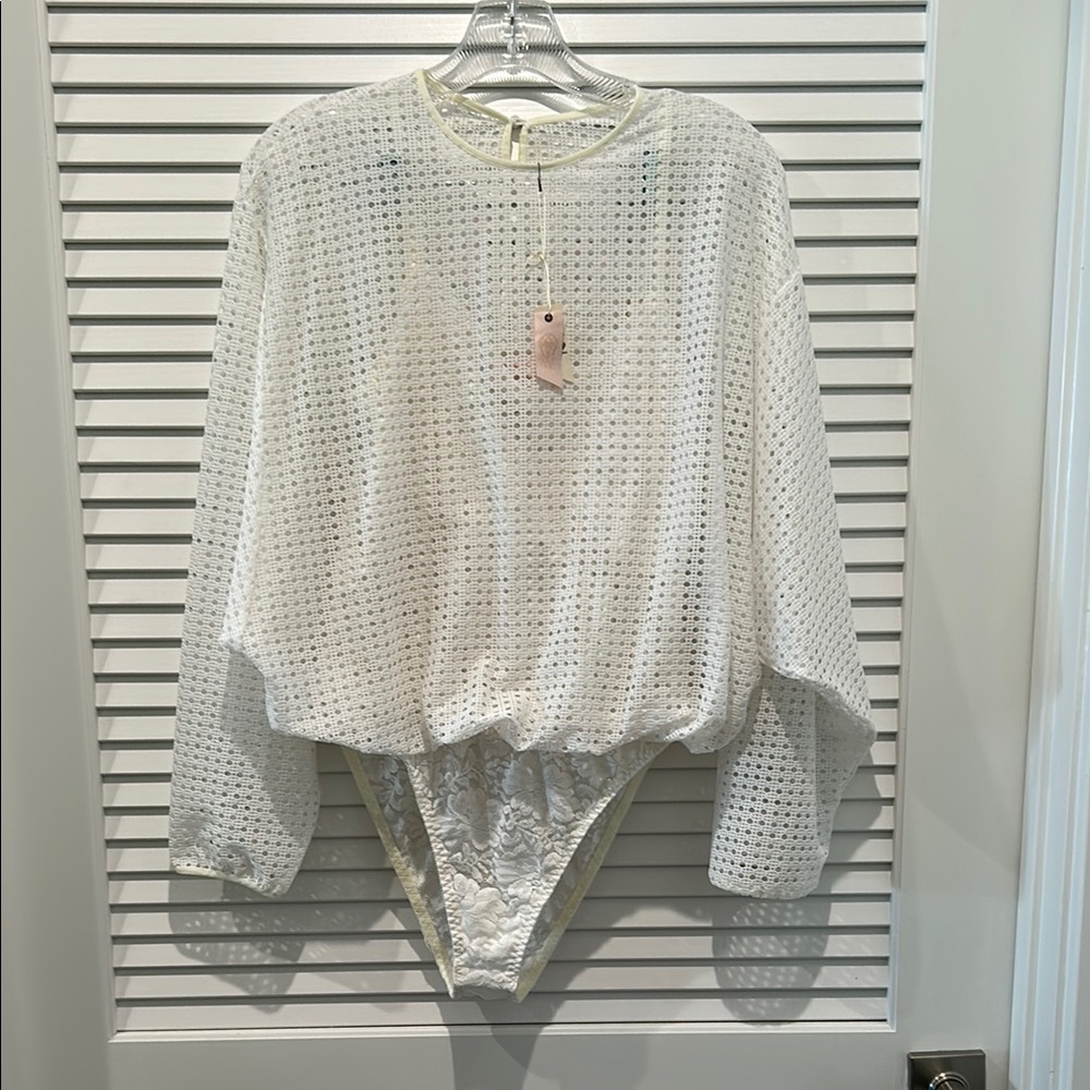 Elegant White Lace Bodysuit